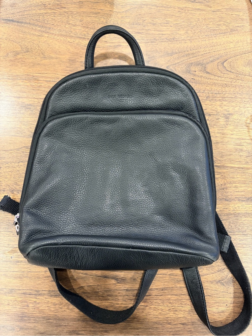Women's Black Pebbled Leather Backpack - Classic Everyday Carry